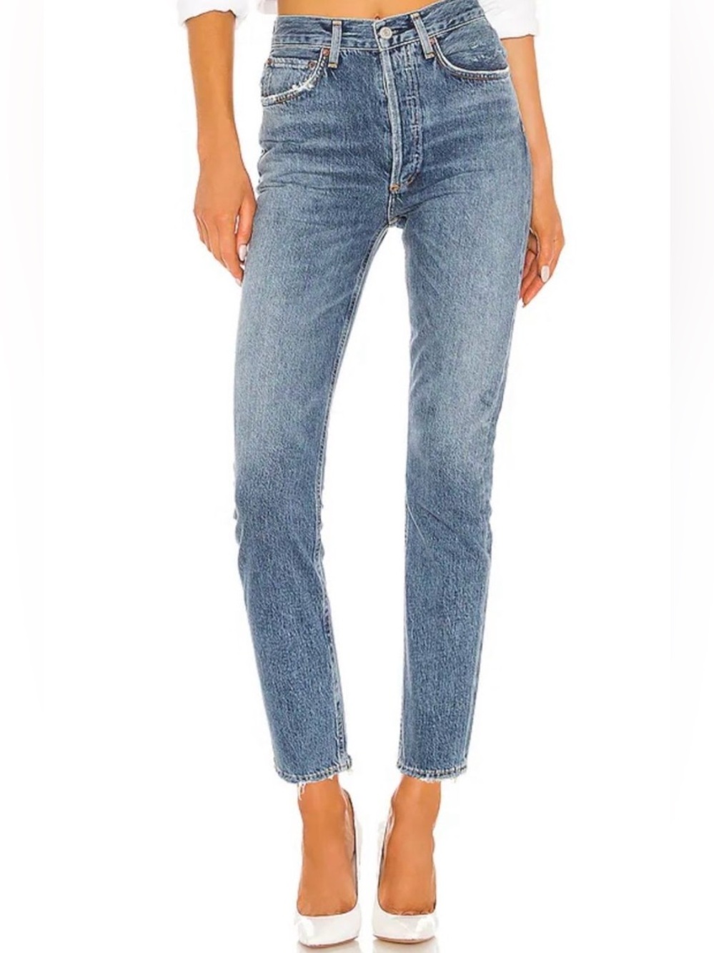 AGOLDE Riley High Rise Straight Crop Jeans A056C-983 Frequency Size 26